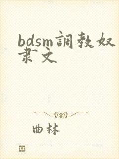 bdsm调教奴隶文
