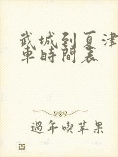 武城到夏津公交车时间表