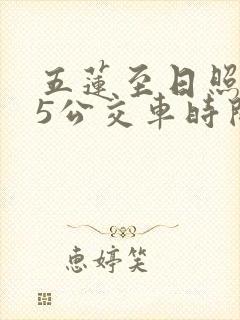 五莲至日照305公交车时间表