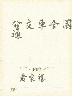 公交车全国一卡通