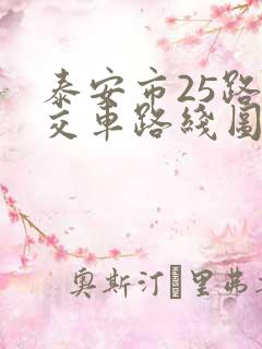 泰安市25路公交车路线图