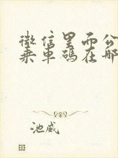 微信里面公交车乘车码在哪里