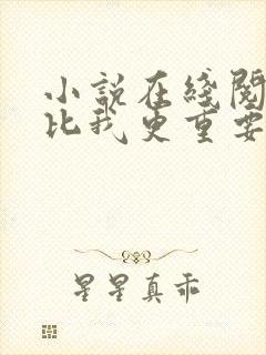 小说在线阅读你比我更重要
