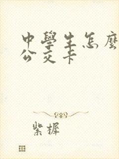中学生怎么办理公交卡