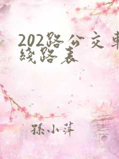 202路公交车线路表