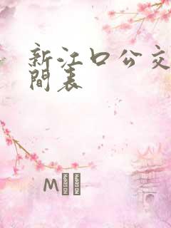 新江口公交车时间表