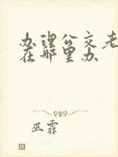 办理公交老年卡在哪里办 办理公交老年卡在哪里办