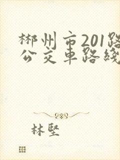 郴州市201路公交车路线时间表