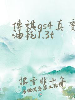传祺gs4真实油耗1.3t