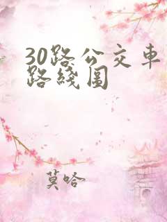 30路公交车站路线图