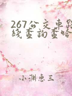 267公交车路线查询查哈尔滨