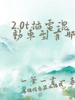 2.0t插电混动车型有哪些