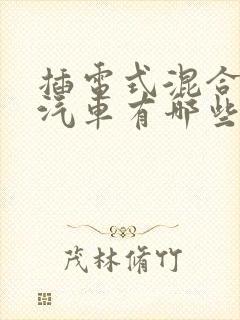 插电式混合动力汽车有哪些车型