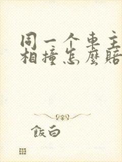 同一个车主两车相撞怎么赔付