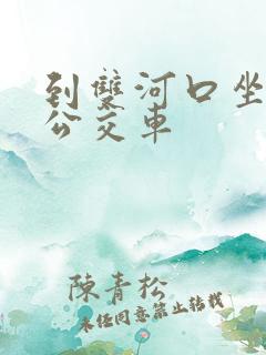 到双河口坐几路公交车