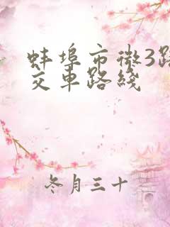 蚌埠市微3路公交车路线