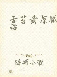 舌苔黄厚腻怎么治