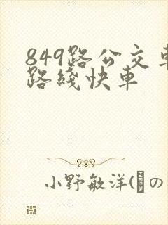 849路公交车路线快车