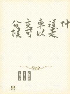 公交车道什么时候可以走