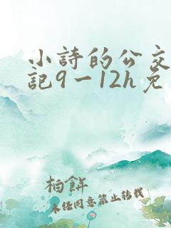 小诗的公交车日记9一12h免费阅读