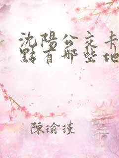 沈阳公交卡充值点有哪些地方