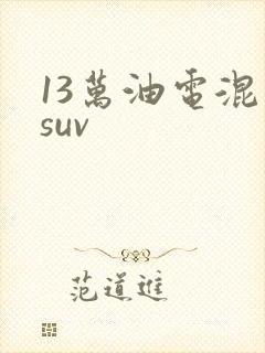 13万油电混动suv