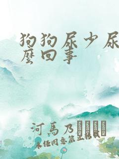狗狗尿少尿频怎么回事