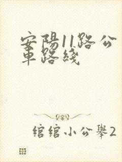 安阳11路公交车路线