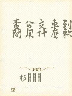 查公交车到站时间用什么软件 查公交车到站时间用什么软件