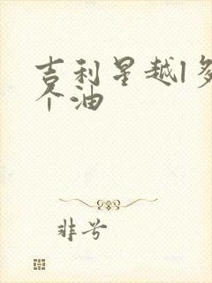 吉利星越l多少个油