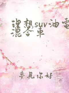 理想suv油电混合车