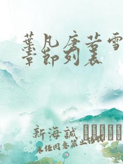 叶凡唐若雪最新章节列表