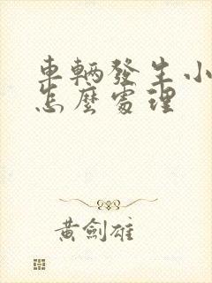 车辆发生小剐蹭怎么处理
