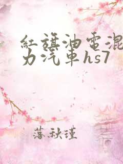 红旗油电混合动力汽车hs7