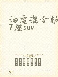 油电混合动力车7座suv