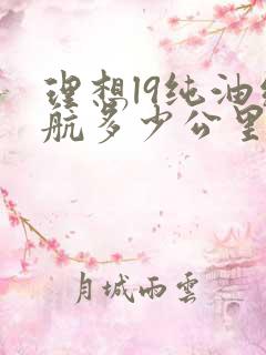 理想l9纯油续航多少公里