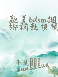 欧美bdsm捆绑调教视频