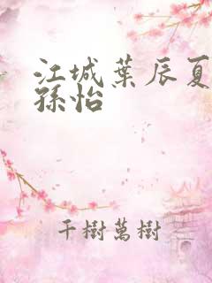 江城叶辰夏若雪孙怡 江城叶辰夏若雪孙怡