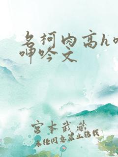 名柯肉高h喷汁呻吟文