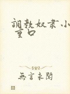 调教奴隶小说虐 重口