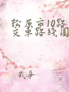 松原市10路公交车路线图