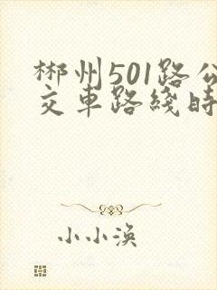 郴州501路公交车路线时间表