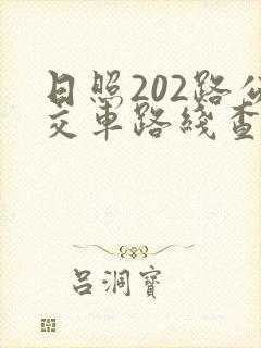 日照202路公交车路线查询