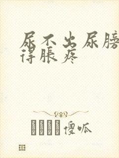 尿不出尿膀胱憋得胀疼