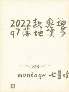 2022款奥迪q7落地价多少钱啊
