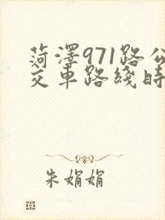 菏泽971路公交车路线时间表