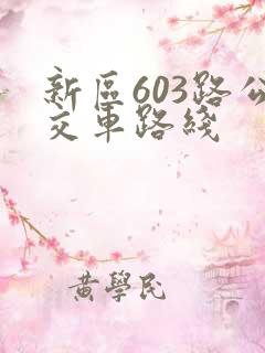 新区603路公交车路线