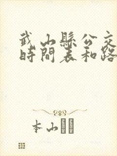 武山县公交车的时间表和路线