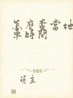 怎么查当地公交车时间