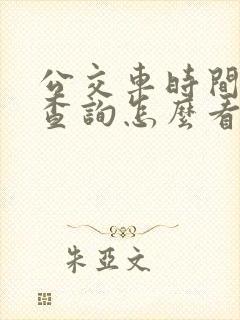 公交车时间实时查询怎么看 公交车时间实时查询怎么看